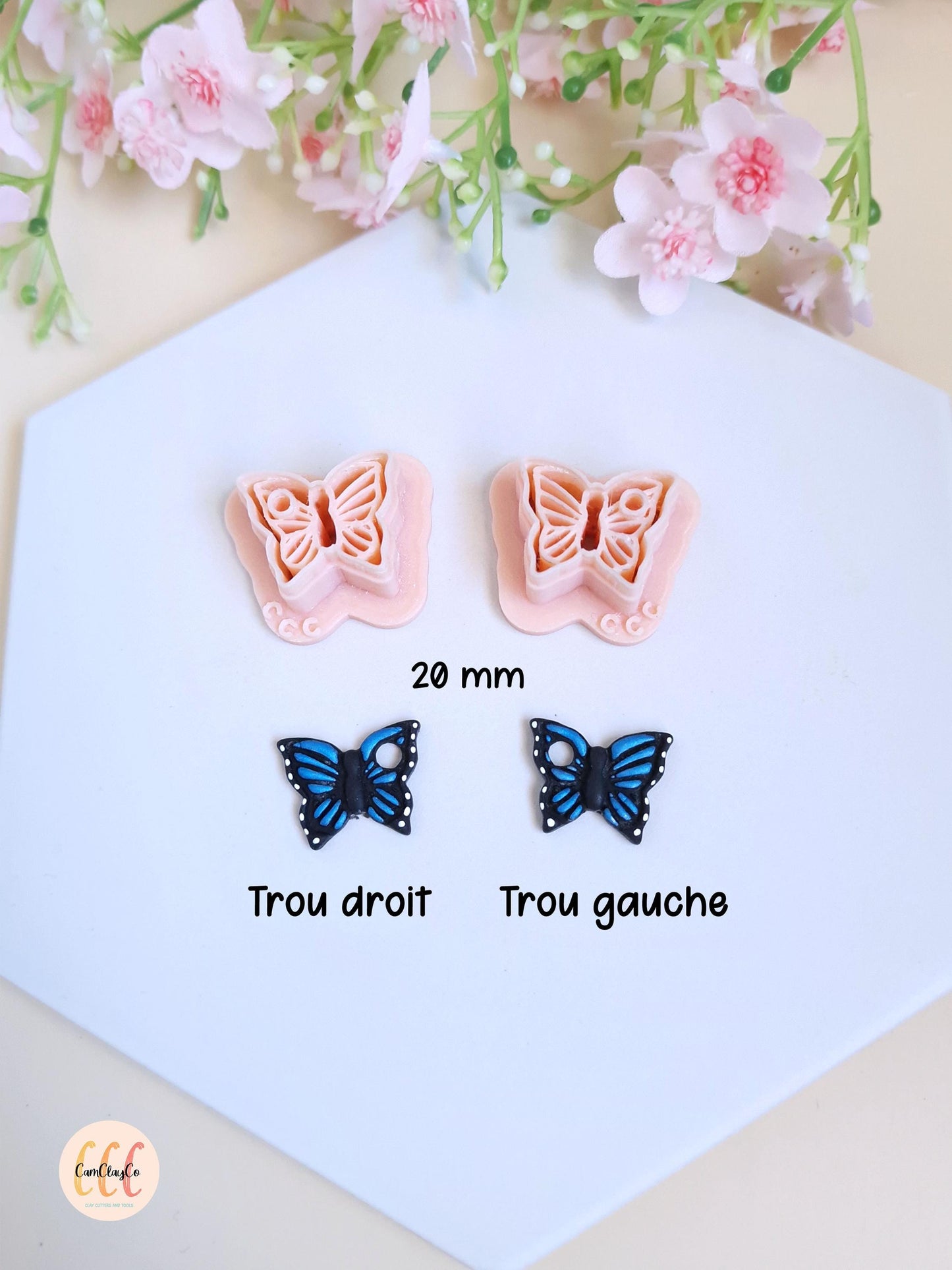 Emporte-pièces 3D en forme de papillons détaillés pour la fabrication de bijoux en argile polymère, créoles interchangeables, pampilles