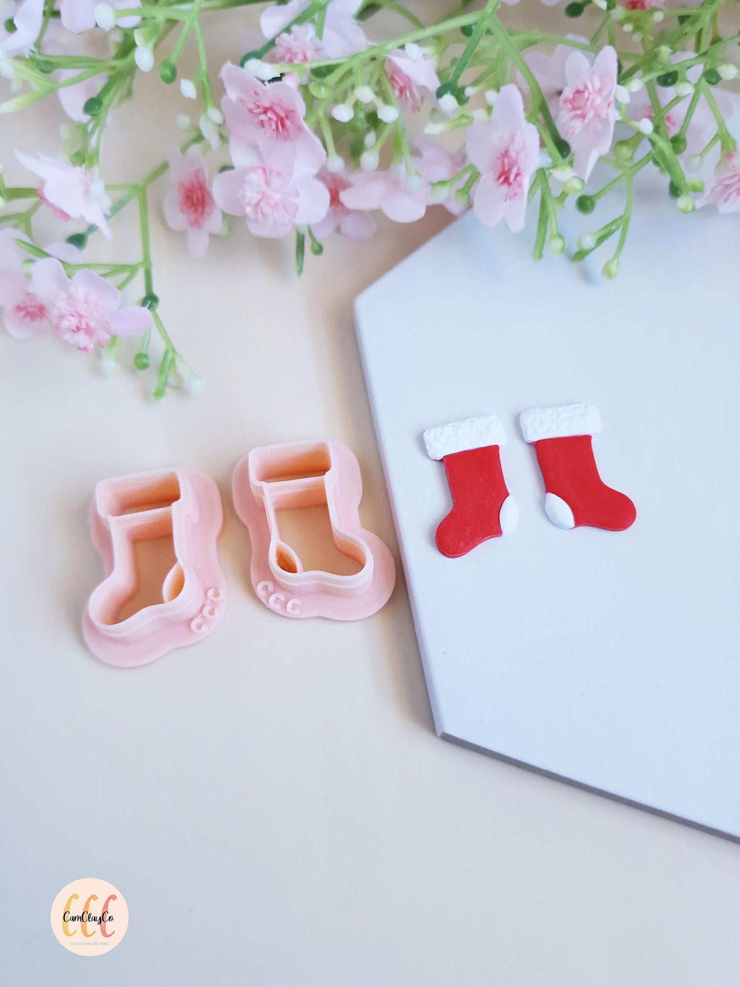 Emporte-pièces 3D en forme de chaussettes de Noël pour la fabrication de bijoux en argile polymère
