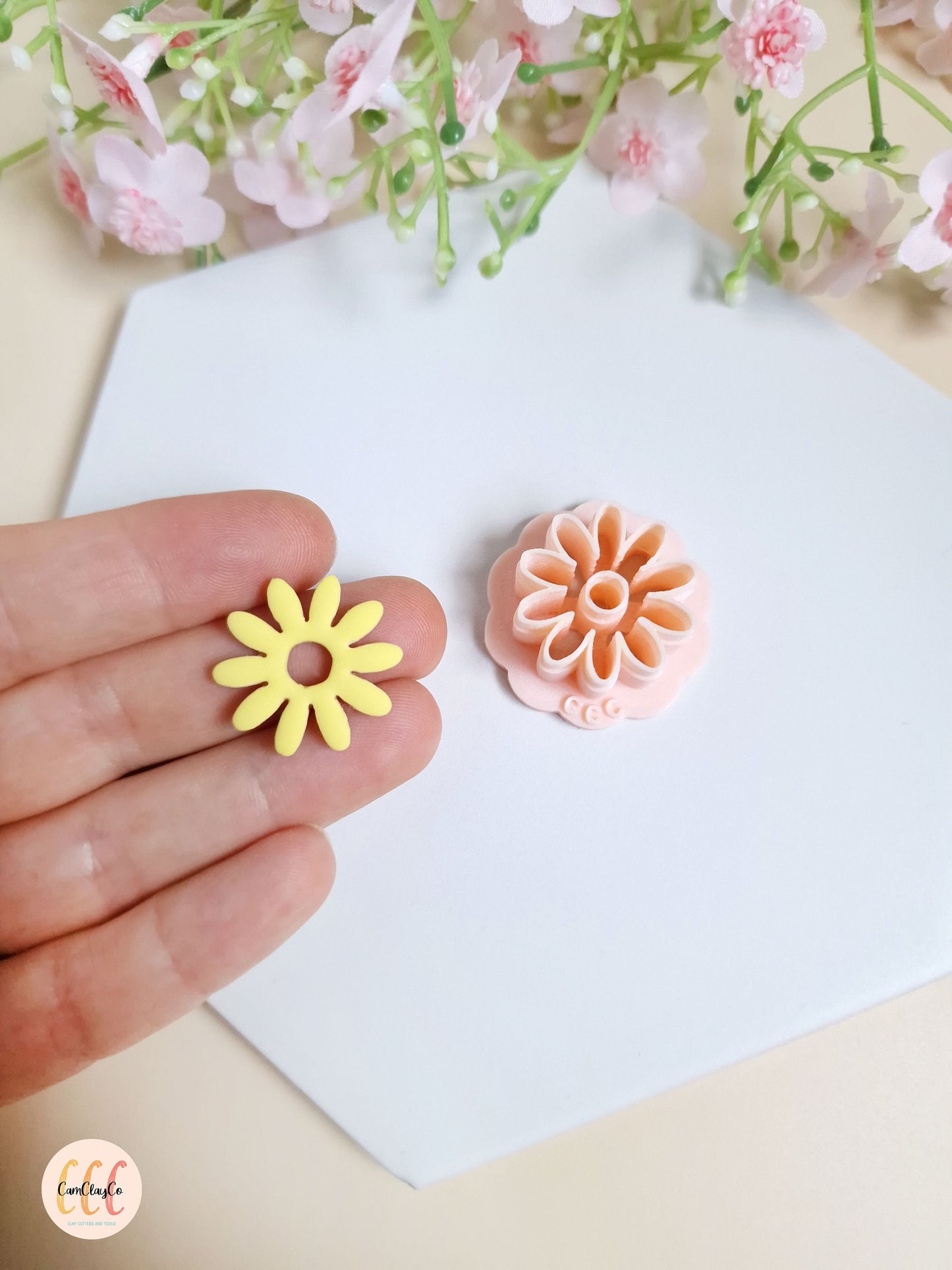 Emporte-pièce 3D en forme de fleur 10 pétales pour la fabrication de bijoux en argile polymère, pampilles, créoles interchangeables