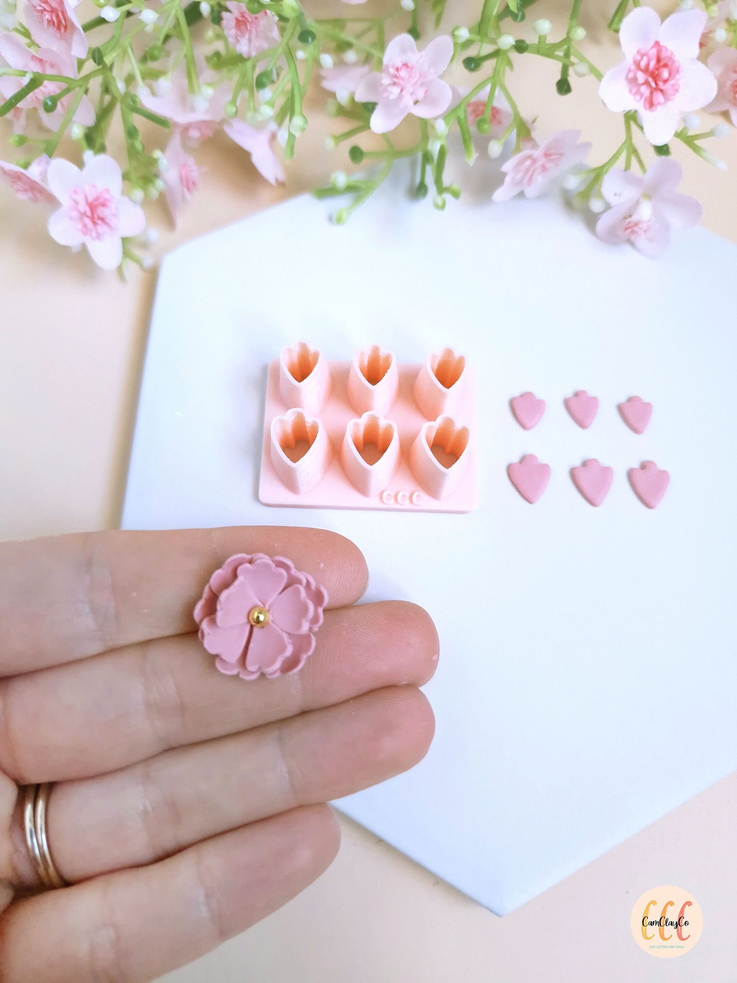 Emporte-pièce 3D en forme de pétales pour la fabrication de bijoux en argile polymère - Set pétales 02