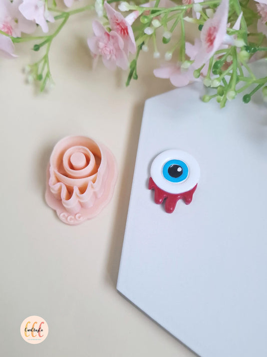 Emporte-pièce 3D en forme d’œil Halloween pour la fabrication de bijoux en argile polymère