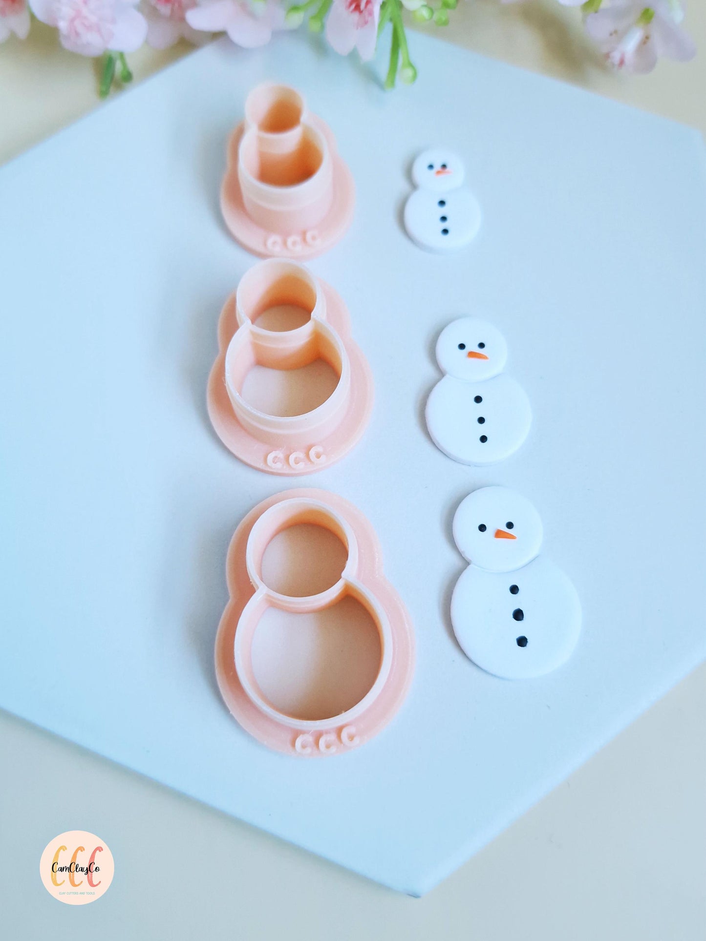 Emporte-pièce 3D en forme de bonhomme de neige pour la fabrication de bijoux en argile polymère
