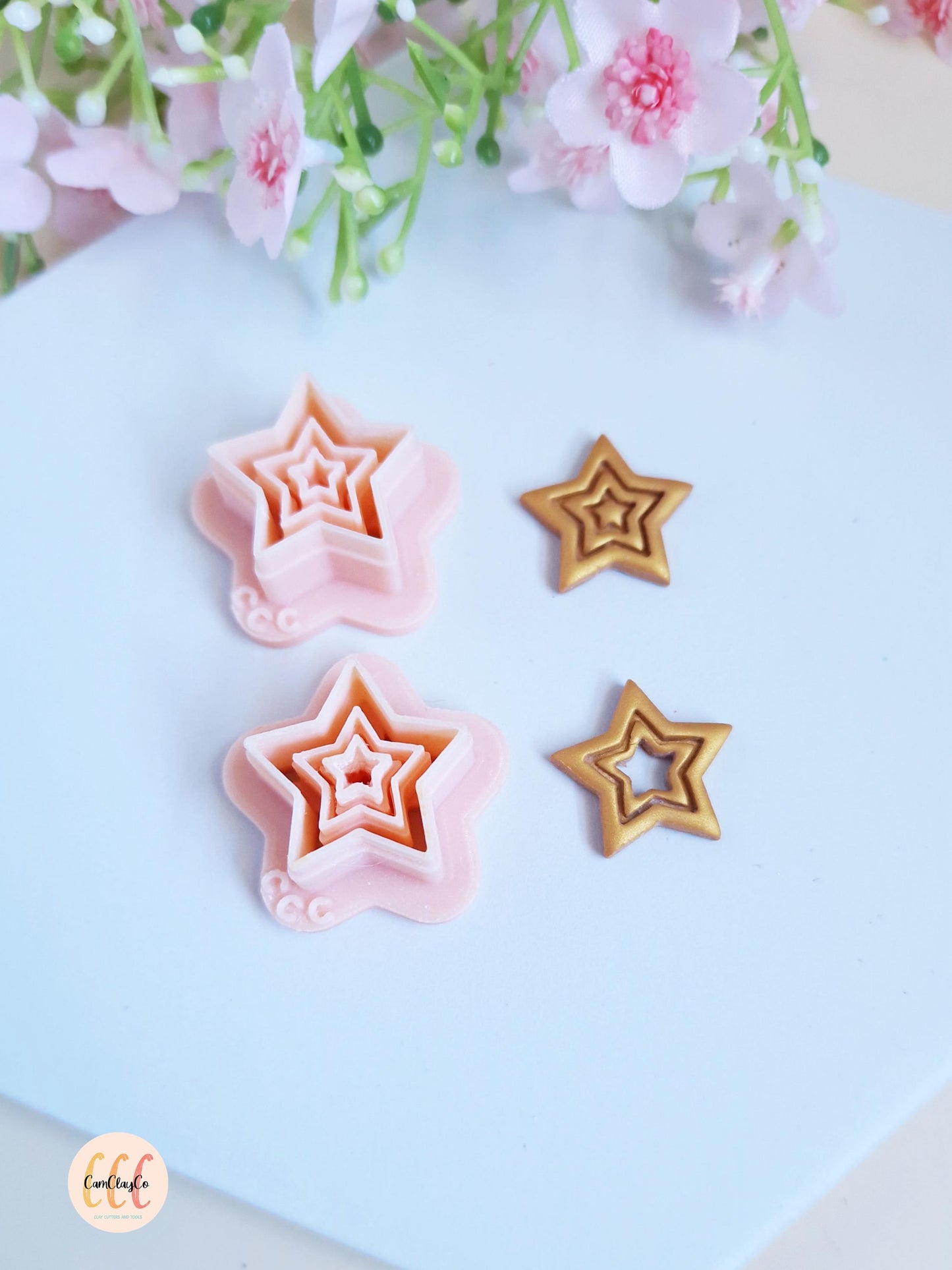 3D Star Cookie Cutters for Polymer Clay Jewelry Making, Interchangeable Hoop Earring Tassels