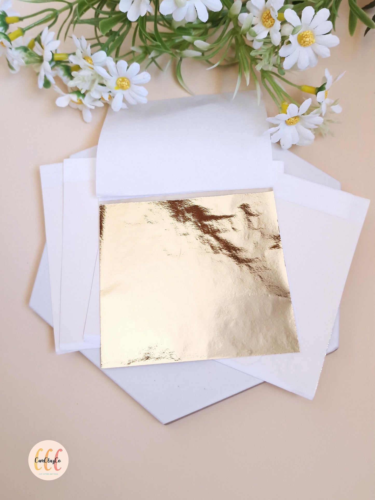 10 feuilles d'or 24k - Outil pour argile polymère et résine