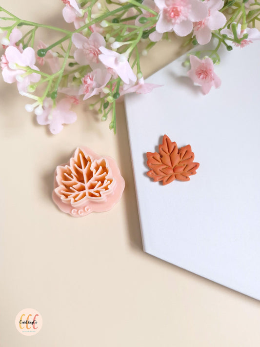 Emporte-pièce 3D en forme de feuille d'automne pour la fabrication de bijoux en argile polymère