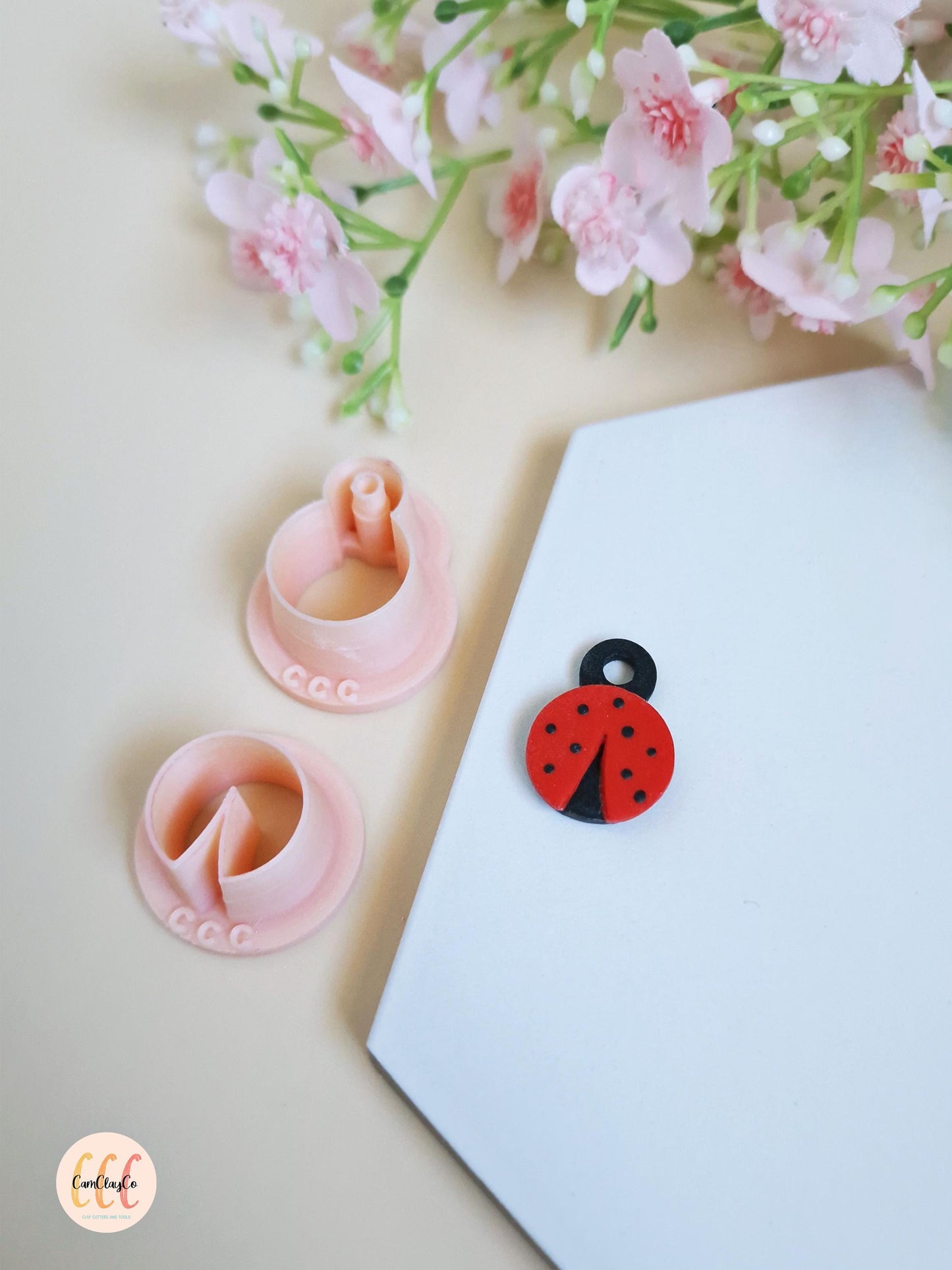 Emporte-pièces 3D en forme de coccinelle pour la fabrication de bijoux en argile polymère, créoles interchangeables, pampilles