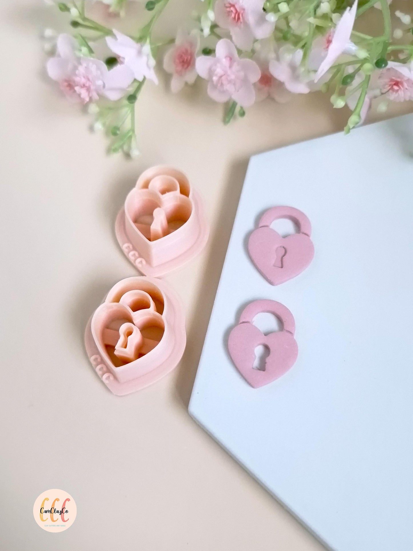 3D Padlock Cookie Cutters for Polymer Clay Jewelry Making, Interchangeable Hoop Earrings, Tassels