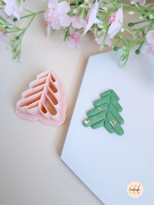 Emporte-pièce 3D en forme de sapin géométrique pour la fabrication de bijoux en argile polymère