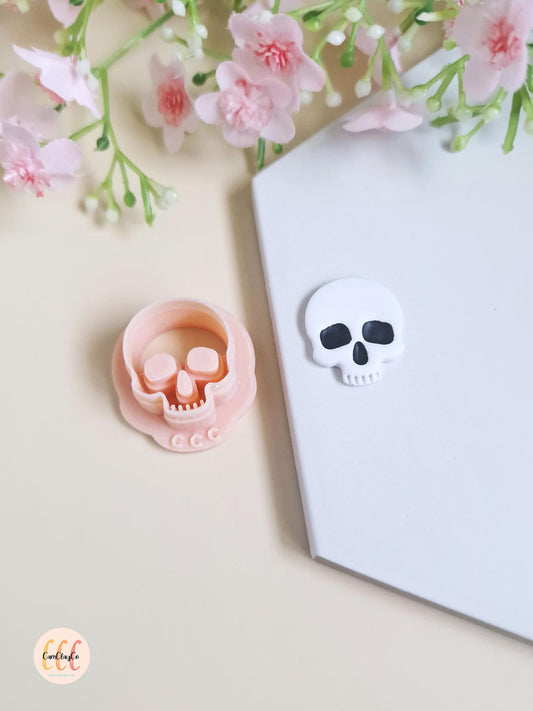 Emporte-pièce 3D en forme de crâne, tête de mort pour la fabrication de bijoux en argile polymère