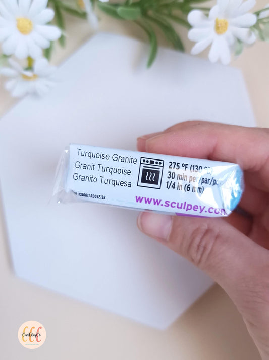 Argile polymère Sculpey Premo - Turquoise Granite