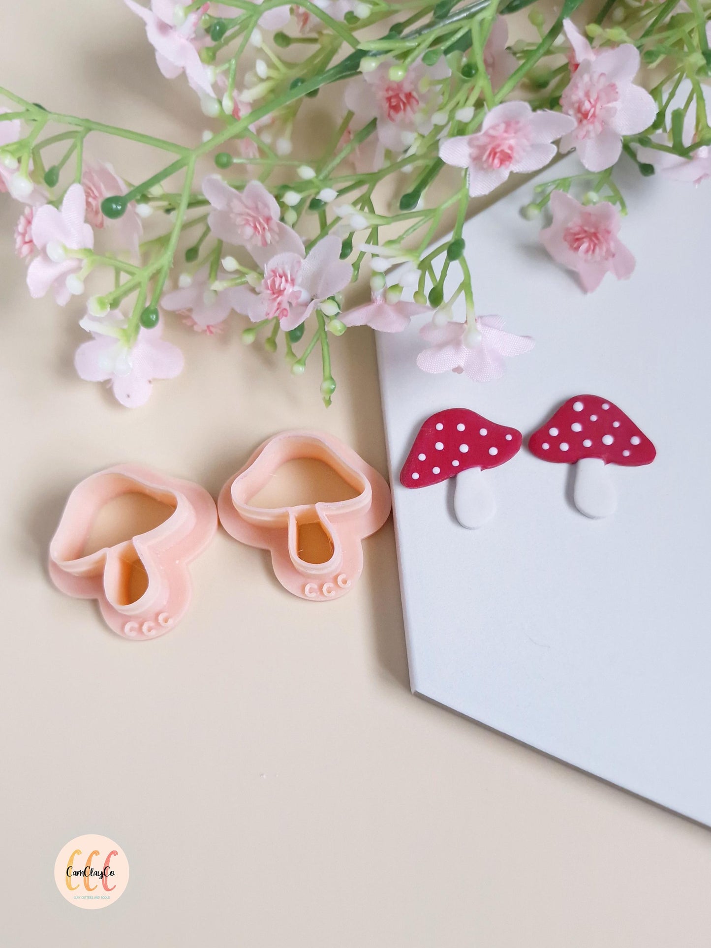 3D Mushroom Cookie Cutters for Polymer Clay Jewelry Making