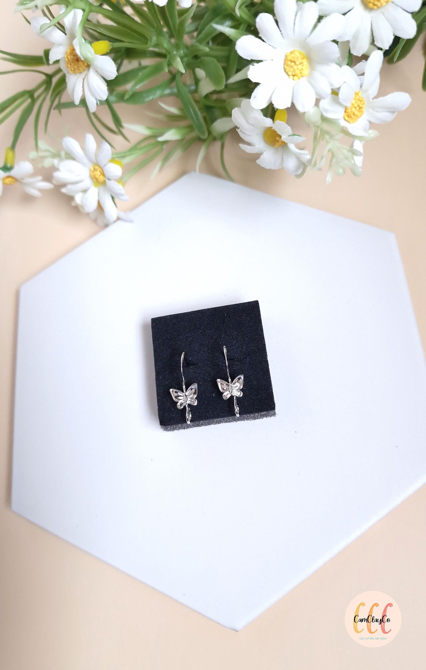 Boucles d'oreilles crochets papillons plaqués or 14K ou plaqués rhodium pour la fabrication de bijoux - 2 pièces