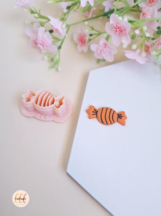 Emporte-pièce 3D en forme de bonbon pour la fabrication de bijoux en argile polymère