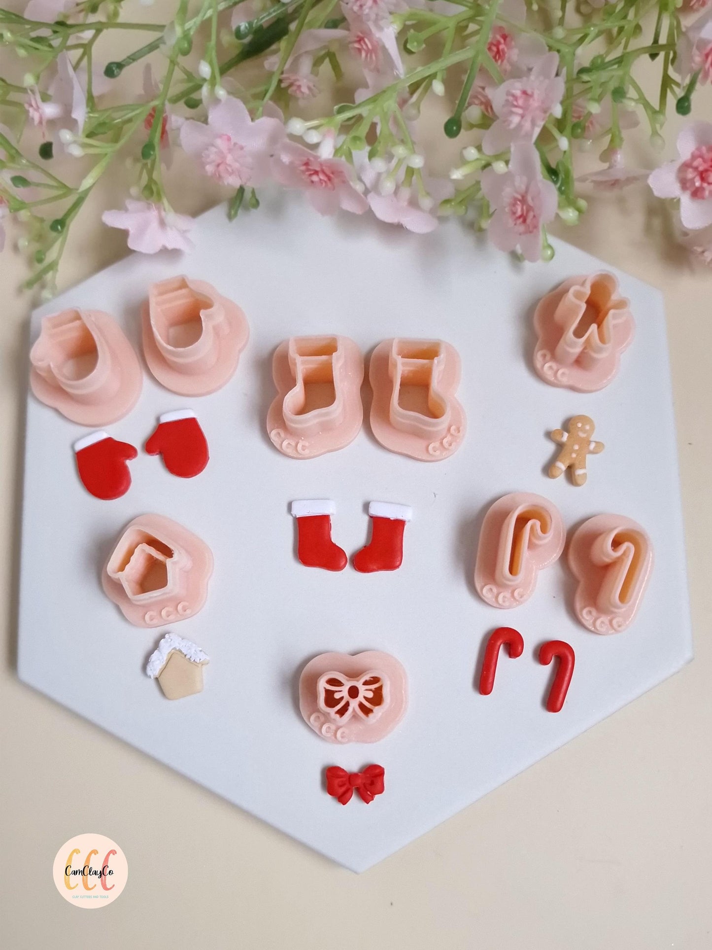 Emporte-pièces 3D petites formes de Noël pour la fabrication de bijoux en argile polymère