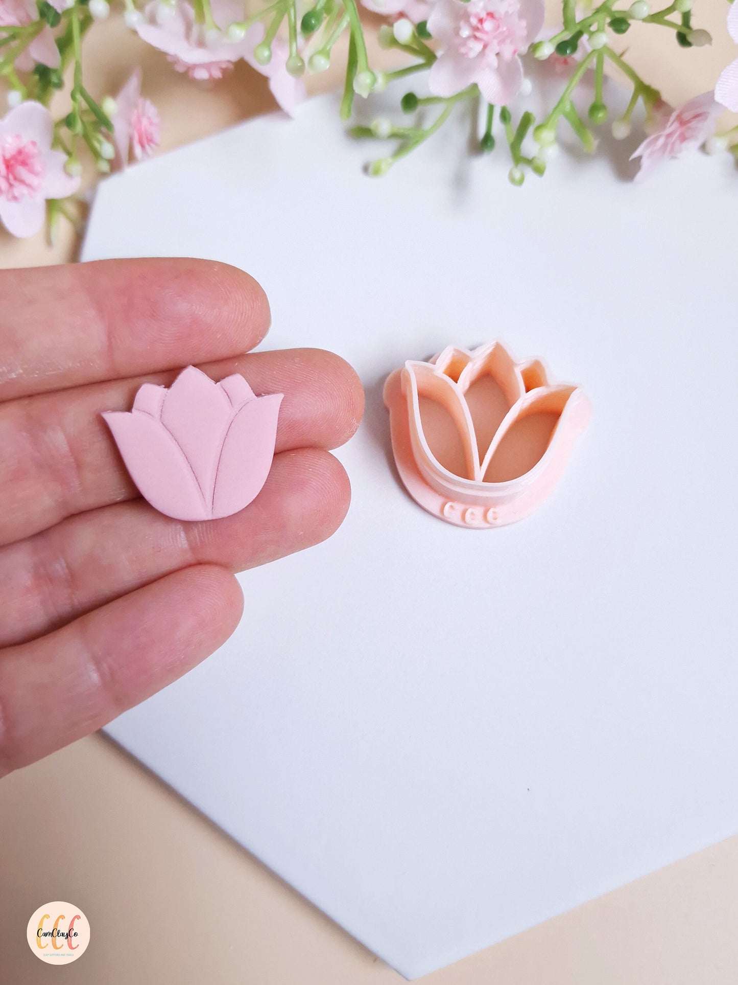 Emporte-pièce 3D en forme de tulipe pour la fabrication de bijoux en argile polymère