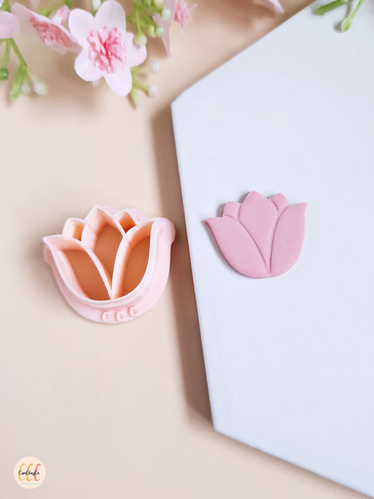 Emporte-pièce 3D en forme de tulipe pour la fabrication de bijoux en argile polymère