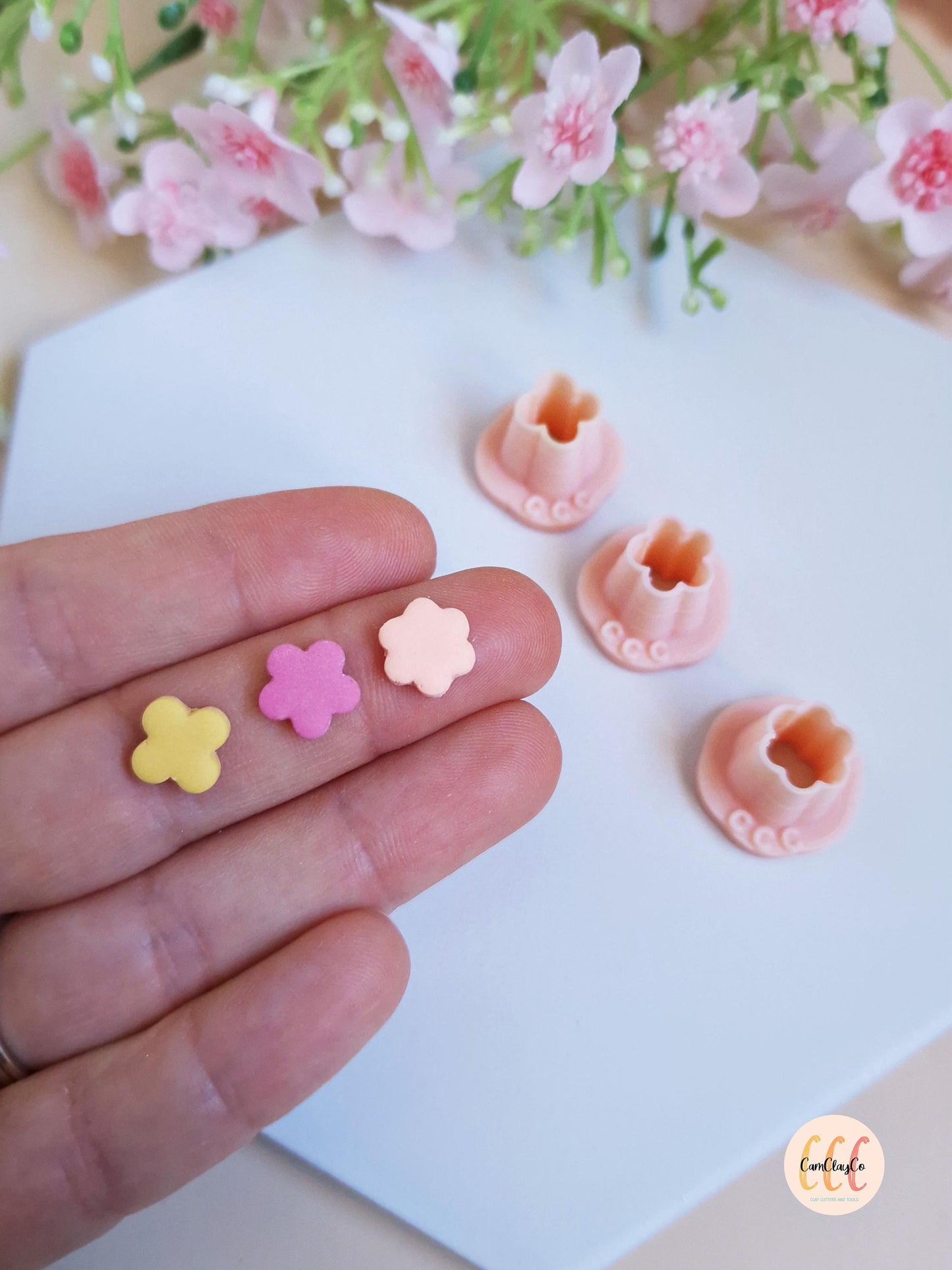 Emporte-pièces 3D en forme de fleurs donuts 10 mm pour la fabrication de bijoux en argile polymère, créoles interchangeables, pampilles