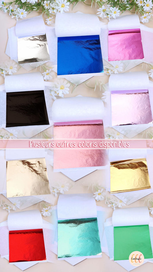 10 feuilles d'or - Violet - Outil pour argile polymère et résine