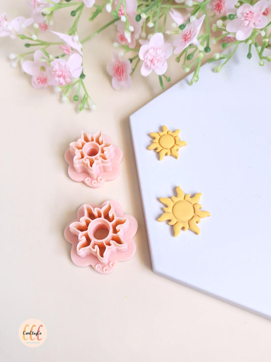 Emporte-pièces 3D en forme de soleil original pour la fabrication de bijoux en argile polymère, créoles interchangeables, pampilles