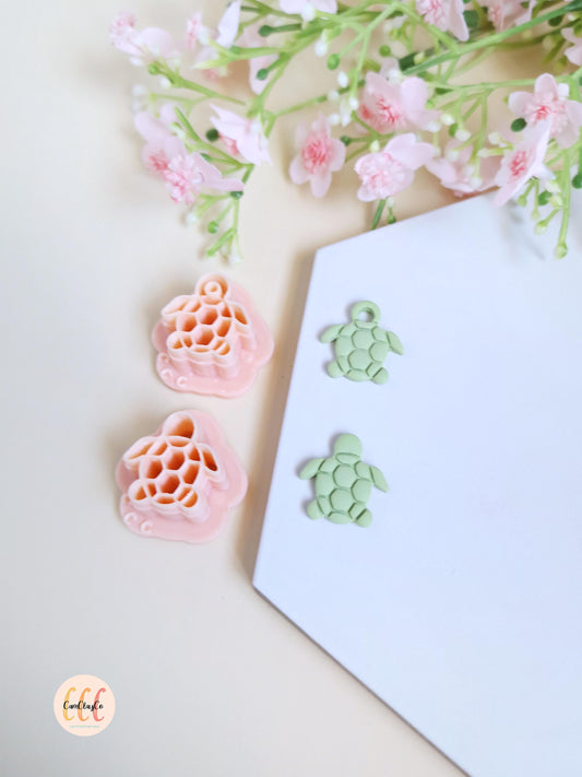 Emporte-pièce 3D forme de tortue pour la fabrication de bijoux en argile polymère, créoles interchangeables, pampilles