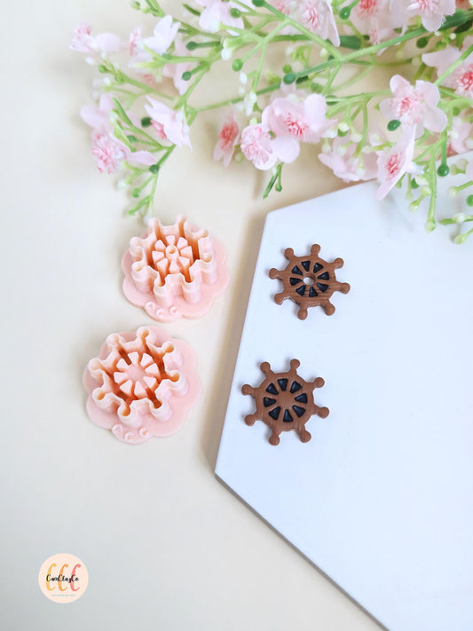 Emporte-pièce 3D forme de gouvernail pour la fabrication de bijoux en argile polymère, créoles interchangeables, pampilles