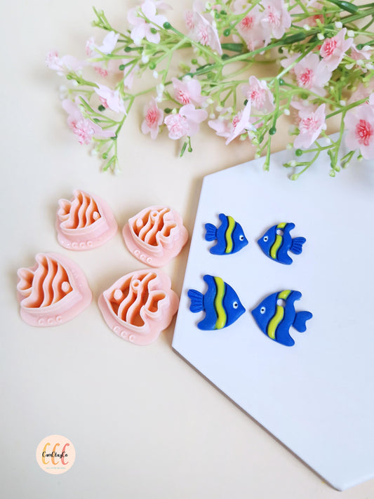 Emporte-pièces 3D forme de poissons pour la fabrication de bijoux en argile polymère, créoles interchangeables, pampilles