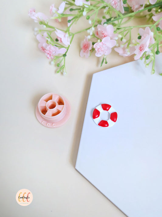 Emporte-pièce 3D forme de bouée de sauvetage pour la fabrication de bijoux en argile polymère, créoles interchangeables, pampilles