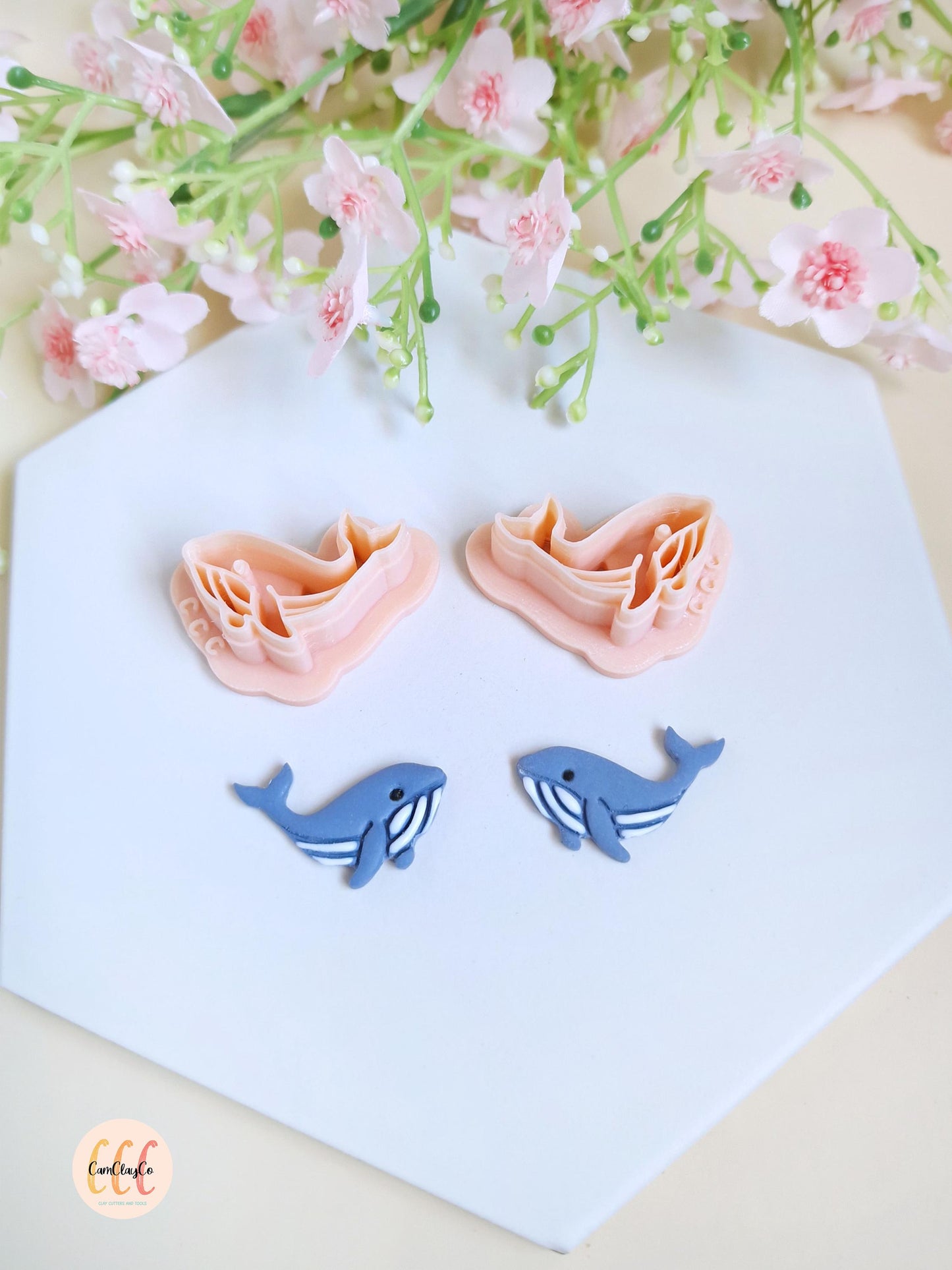 Emporte-pièces 3D forme de baleines pour la fabrication de bijoux en argile polymère, créoles interchangeables, pampilles