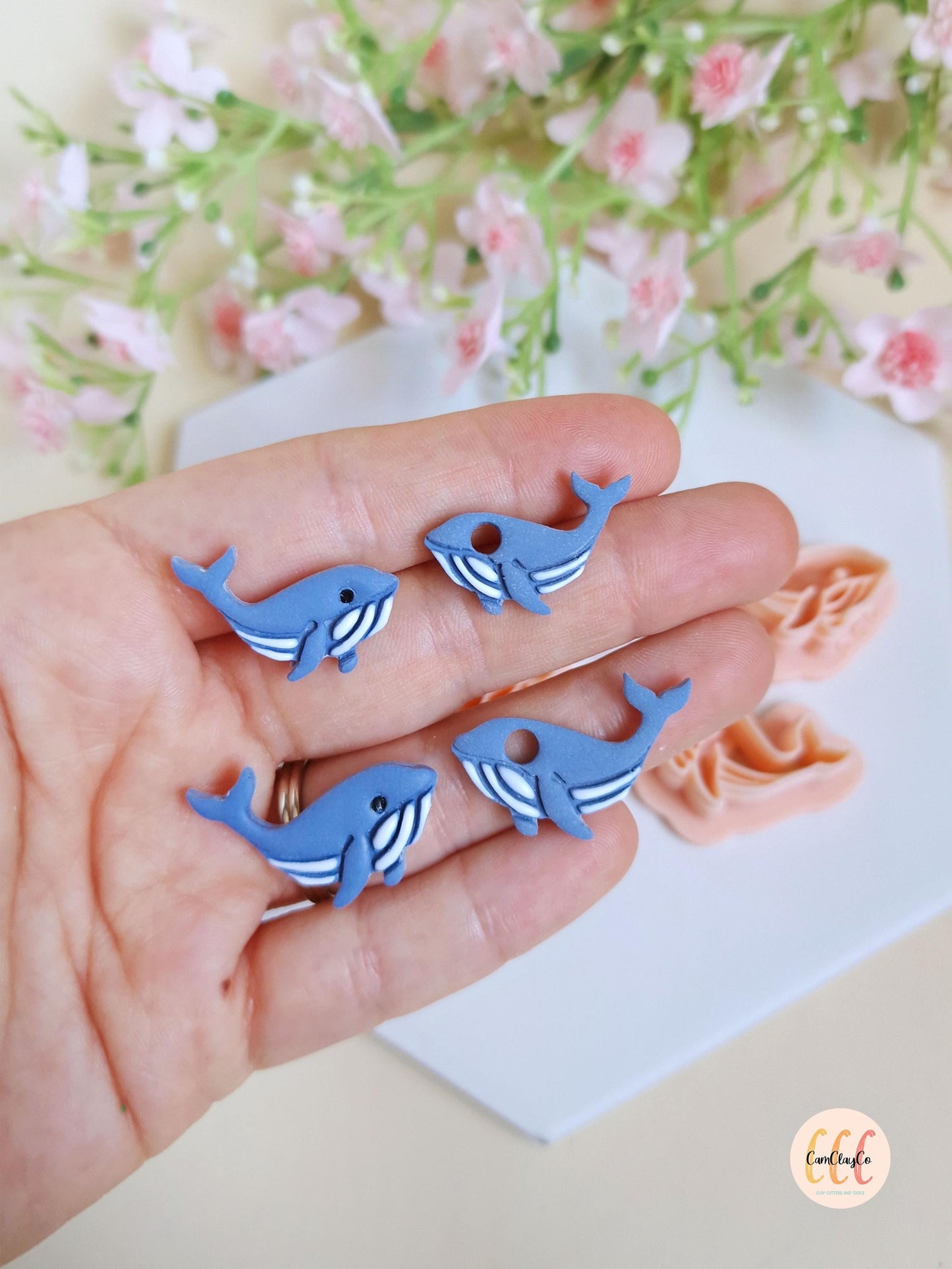 Emporte-pièces 3D forme de baleines pour la fabrication de bijoux en argile polymère, créoles interchangeables, pampilles