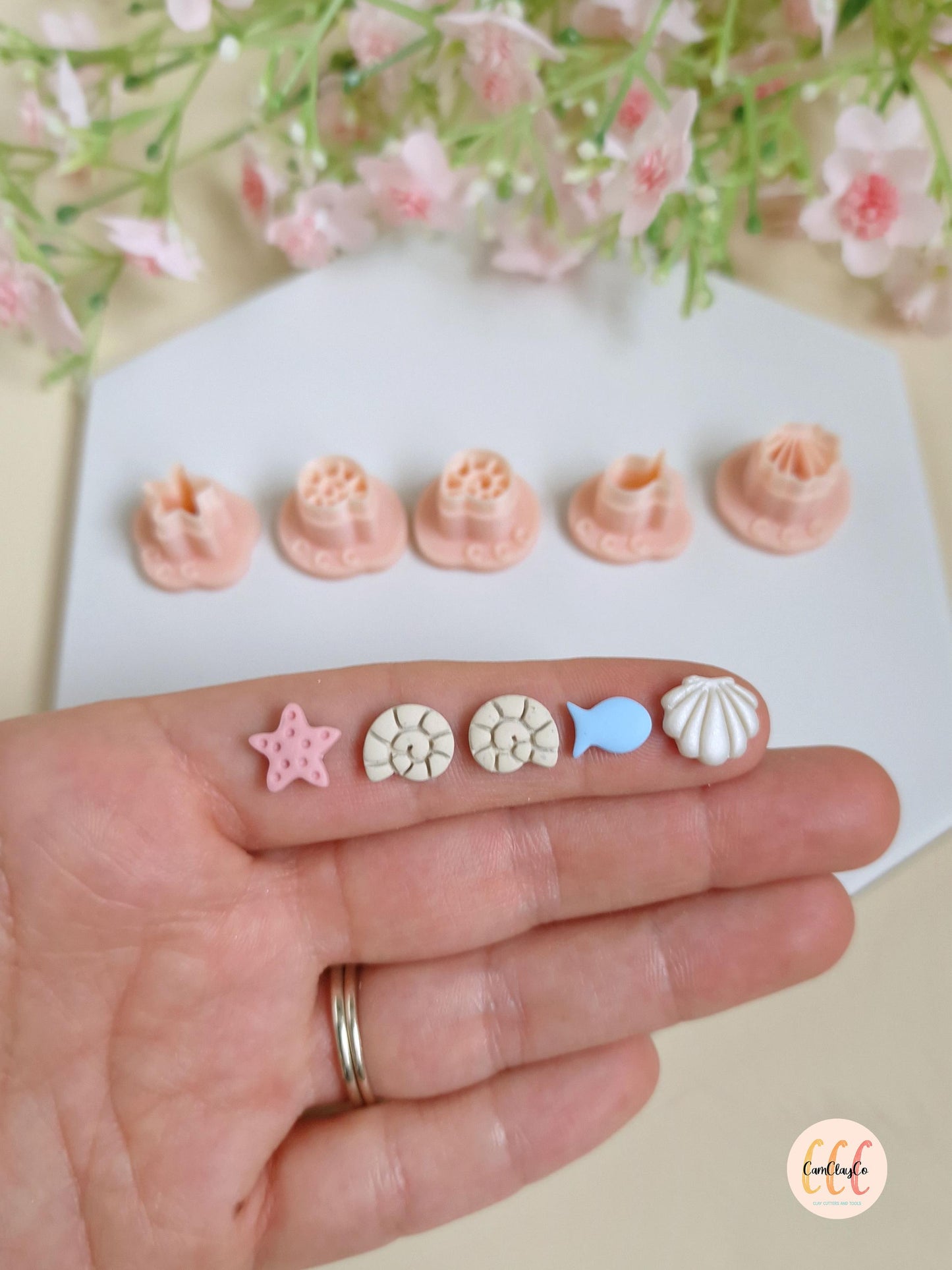 Minis emporte-pièces 3D été, étoile de mer, coquillages, poisson, 10 mm pour la fabrication de bijoux en argile polymère