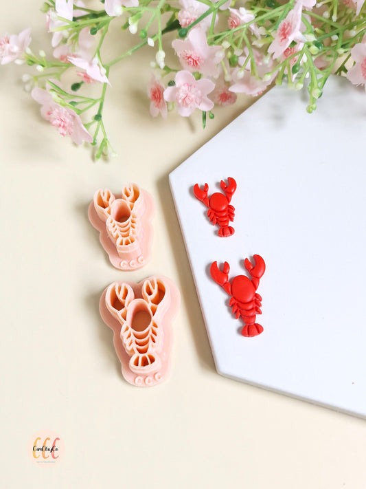 Emporte-pièce 3D forme de homard pour la fabrication de bijoux en argile polymère, créoles interchangeables, pampilles