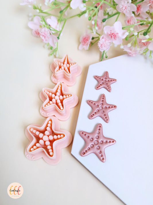 Emporte-pièce 3D en forme d'étoile de mer pour la fabrication de bijoux en argile polymère