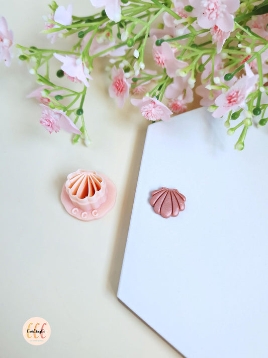 Emporte-pièce 3D en forme de petit coquillage de 15 mm pour la fabrication de bijoux en argile polymère