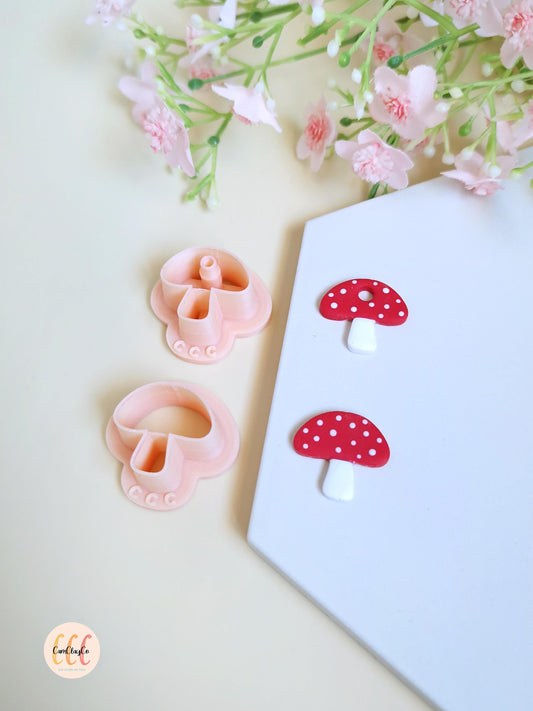 Emporte-pièces 3D en forme de champignon pour la fabrication de bijoux en argile polymère, créoles interchangeables, pampilles
