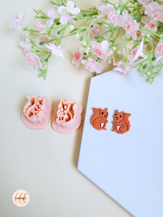 Emporte-pièces 3D en forme d'écureuils pour la fabrication de bijoux en argile polymère