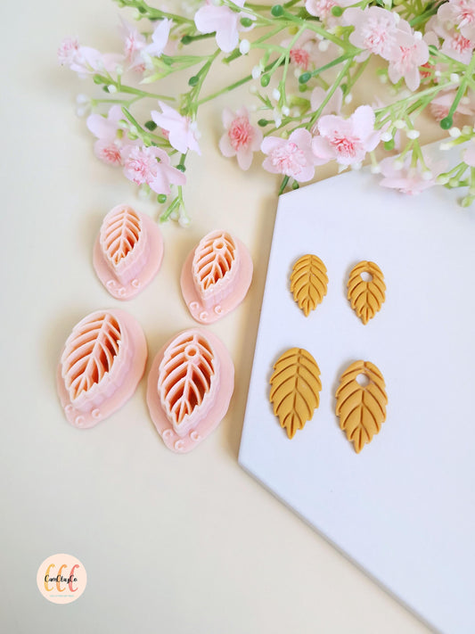 Emporte-pièces 3D en forme de feuilles pointues pour la fabrication de bijoux en argile polymère, créoles interchangeables, pampilles