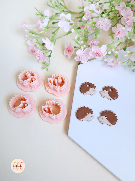 Emporte-pièces 3D en forme d'hérissons pour la fabrication de bijoux en argile polymère, créoles interchangeables, pampilles