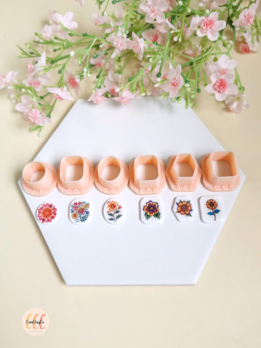 Emporte-pièces 3D formes géométriques, boucles d'oreilles, pendentifs, pour la fabrication de bijoux en argile polymère