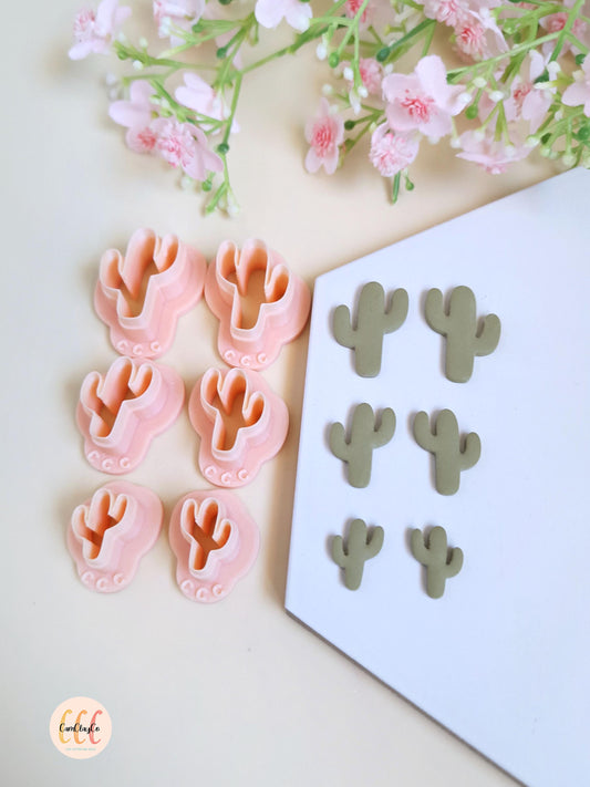 Emporte-pièces 3D en forme de cactus pour la fabrication de bijoux en argile polymère - Texas collection