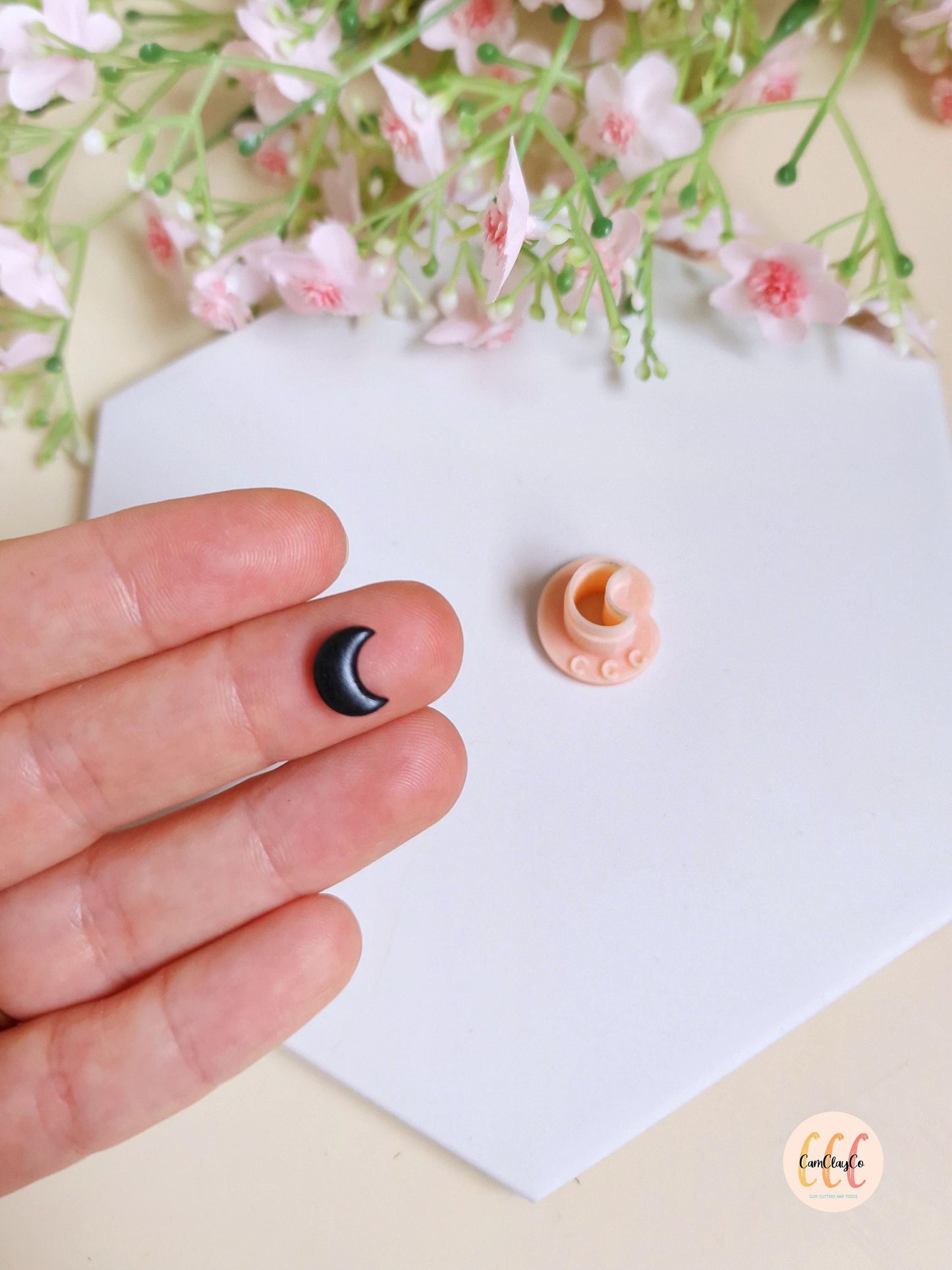 Emporte-pièces 3D en forme de mini demie-lune 10 mm pour la fabrication de bijoux en argile polymère