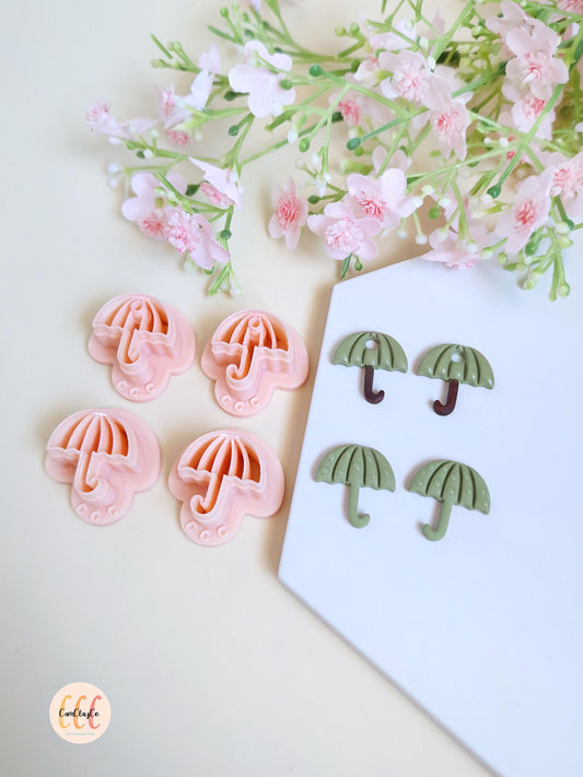 Emporte-pièces 3D en forme de parapluie pour la fabrication de bijoux en argile polymère, créoles interchangeables, pampilles