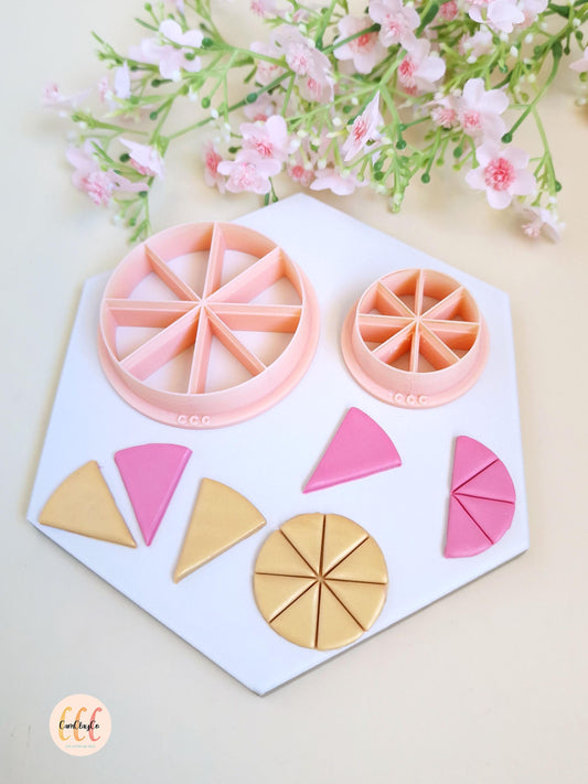 Emporte-pièce 3D roue, camembert, pour recettes de couleurs en argile polymère