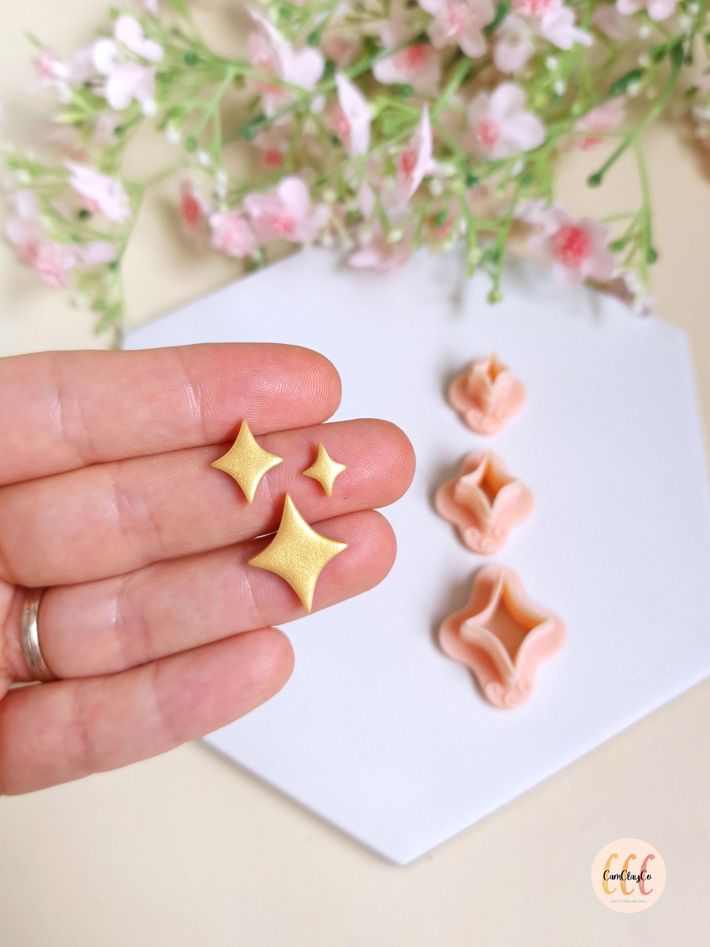 Emporte-pièces 3D en forme de petites étoiles fines pour la fabrication de bijoux en argile polymère
