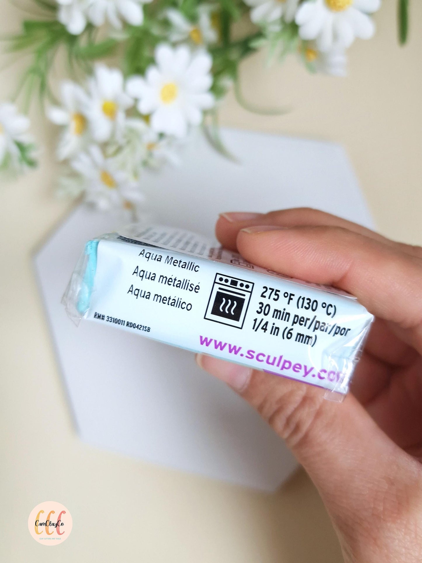 Argile polymère Sculpey Premo - Aqua metallic