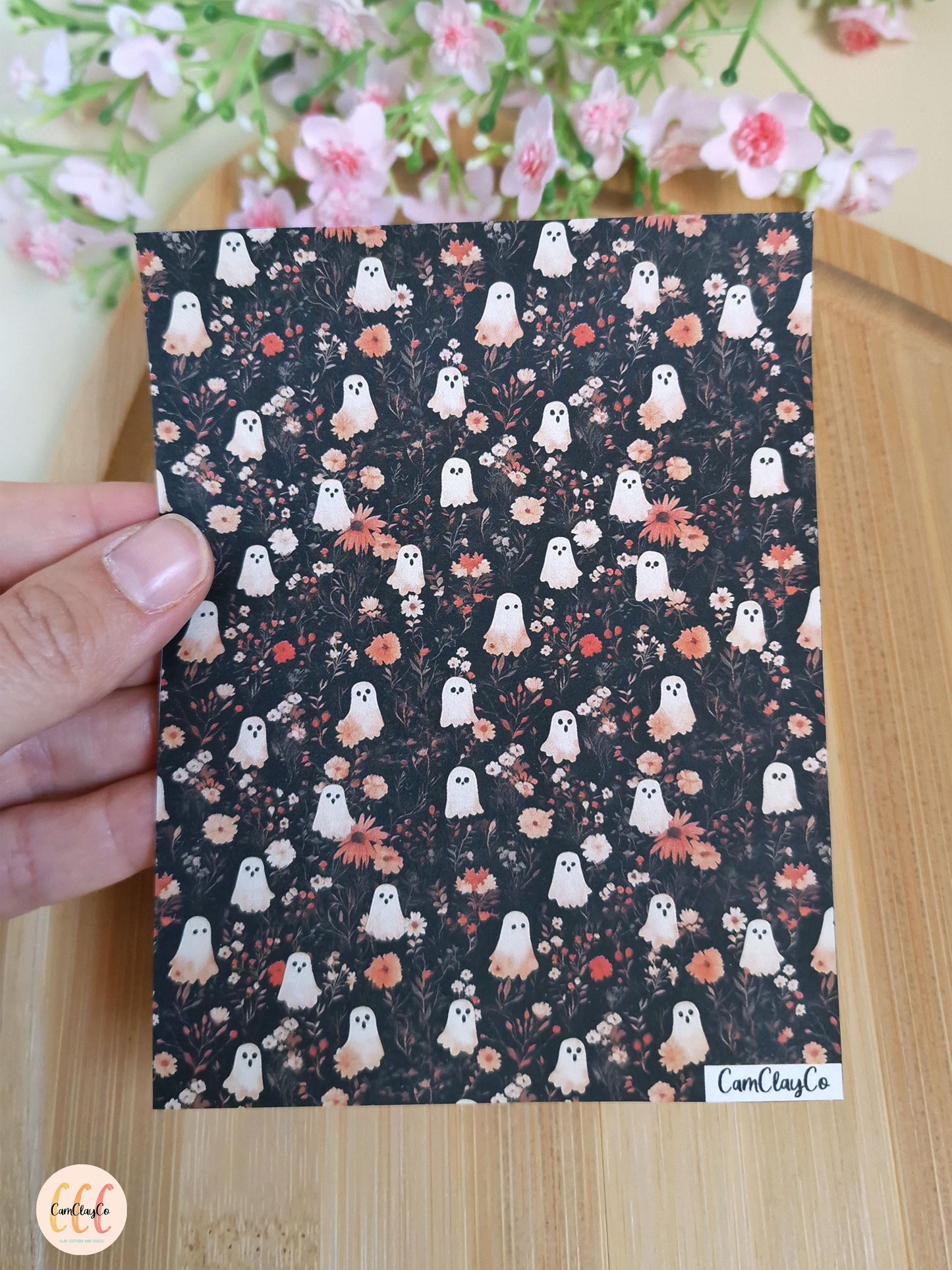 Feuille de transfert soluble à l'eau - Halloween ghost 02