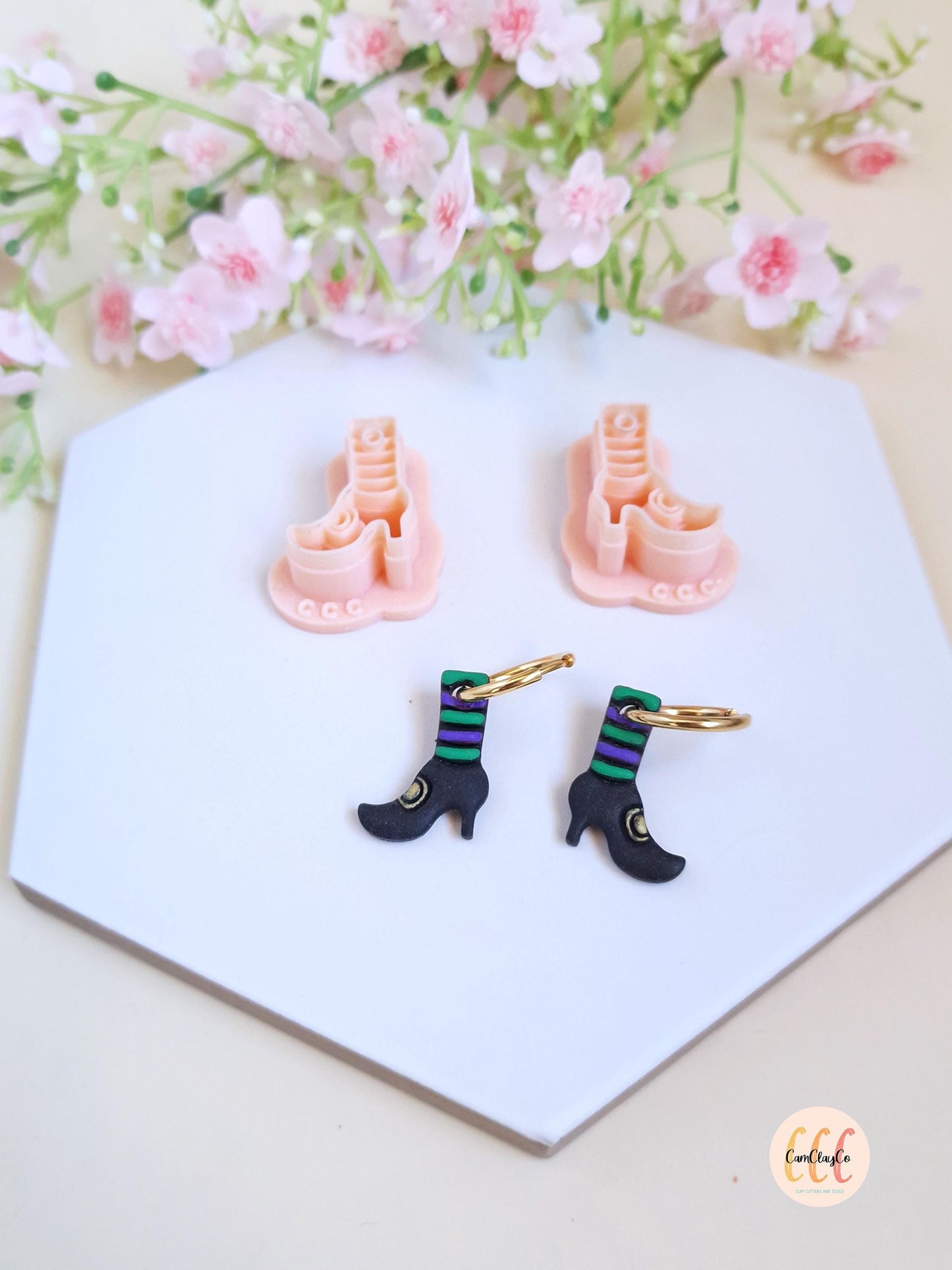 Emporte-pièces 3D en forme de chaussures de sorcière pour la fabrication de bijoux en argile polymère