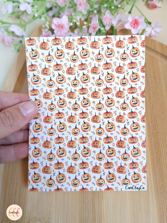 Feuille de transfert soluble à l'eau - Halloween pumpkin 01