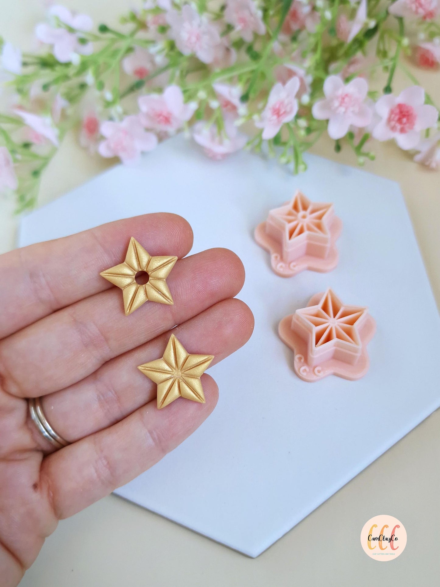 Emporte-pièces 3D en forme d'étoiles Noël pour la fabrication de bijoux en argile polymère, pampilles pour créoles interchangeables