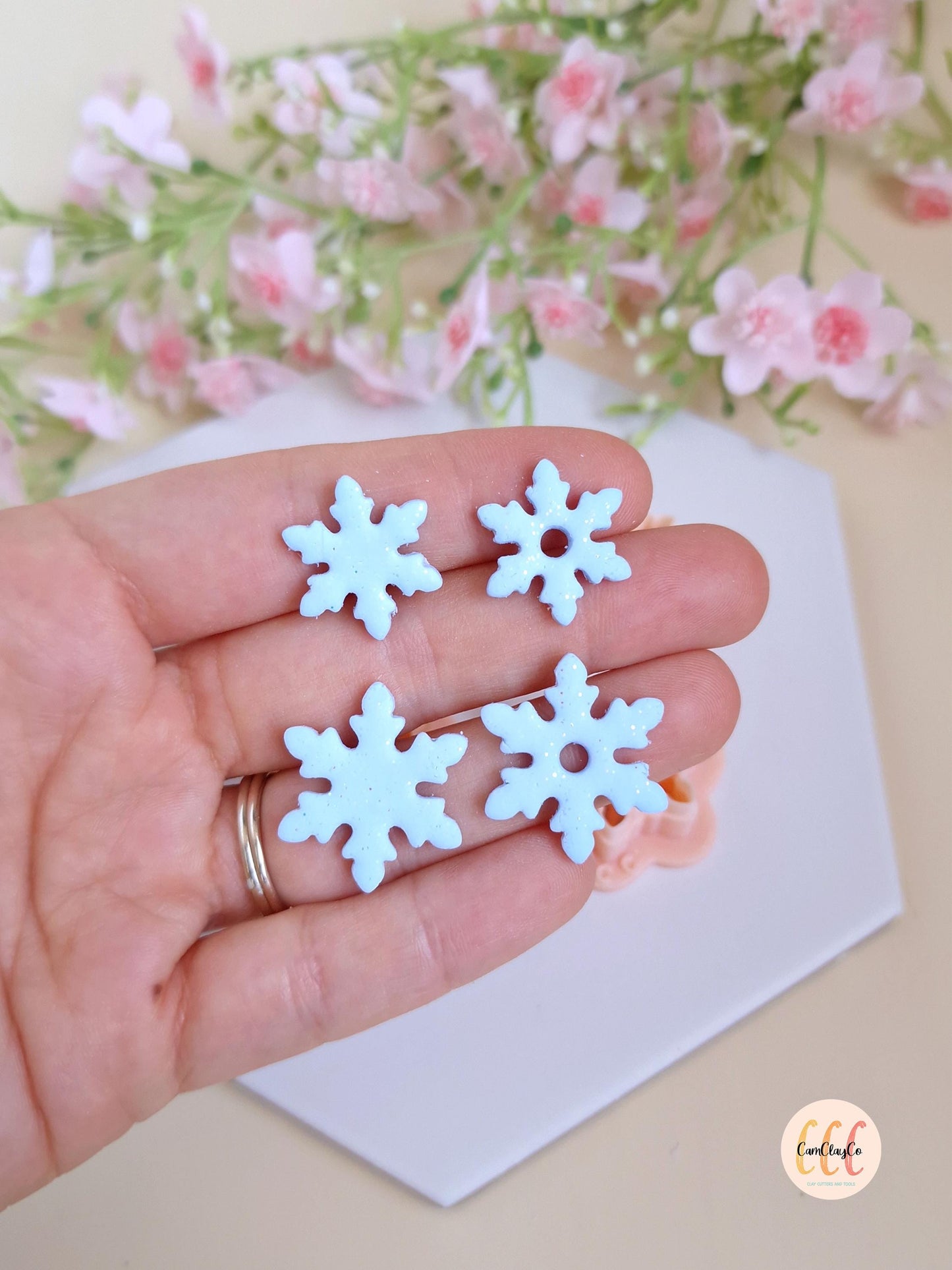 Emporte-pièces 3D en forme de flocons Noël pour la fabrication de bijoux en argile polymère, créoles interchangeables, pampilles