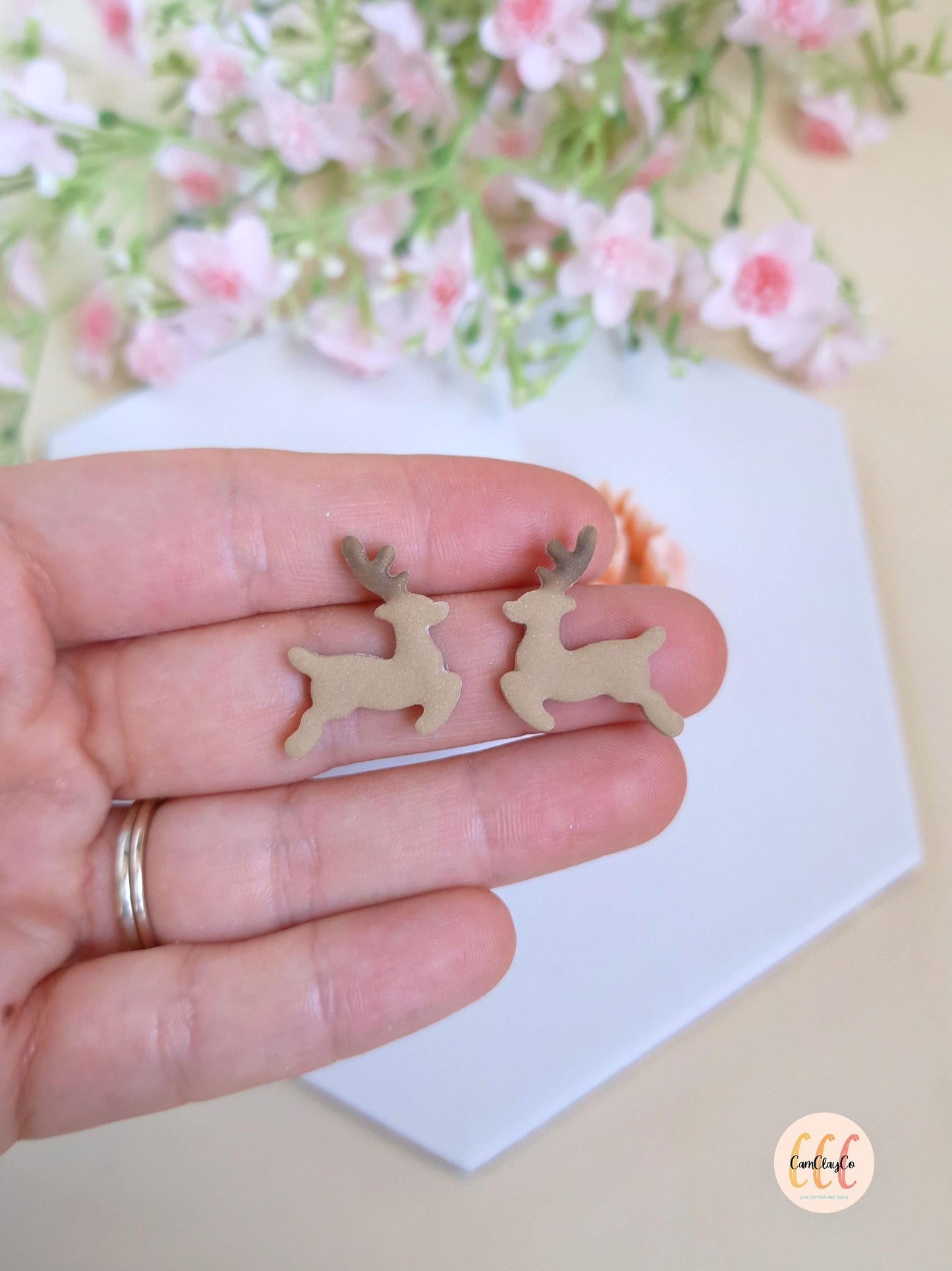 Emporte-pièces 3D en forme de rennes pour la fabrication de bijoux en argile polymère